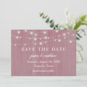 Opslaan Datum Rustieke boerderij Twinkling Lights  Save The Date (Staand voorkant)