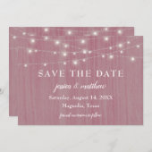 Opslaan Datum Rustieke boerderij Twinkling Lights  Save The Date (Voorkant / Achterkant)