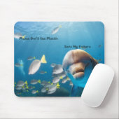 Opslaan dolfijnen muis mat, milieu bericht muismat (Met muis)