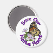 Opslaan inheemse Asters Monarch Magnet Magneet (Voorkant / Achterkant)