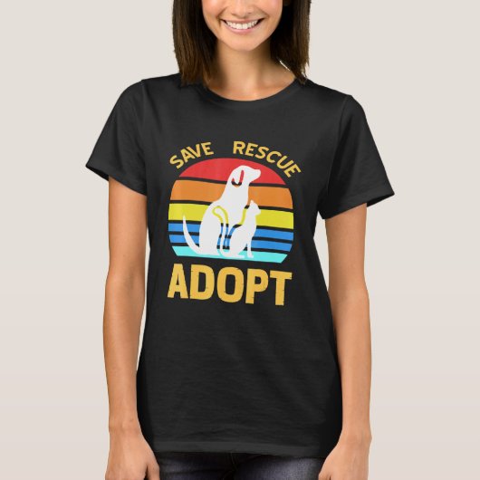 Opslaan Rescue Adopt Pro Pet Adoption T-shirt (Voorkant)