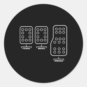 Opslaan Ual Pedal Shift Diagram Car Racing Ronde Sticker