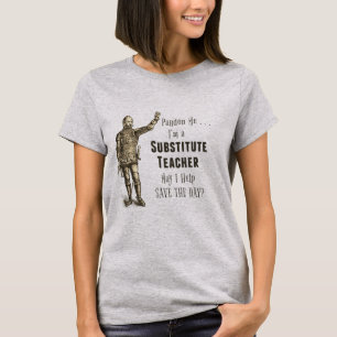 Opslaan van dag vervangen leraar t-shirt