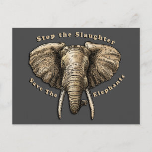 Opslaan van de afbeelding van Elephants Briefkaart