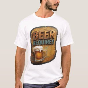 Opslag BIER NODIG Tekst ontwerp T-shirt
