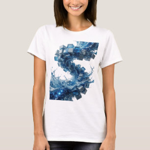 Opslag Grijs WATER EN IJSSKOLFES Draagbare Kunst T-shirt