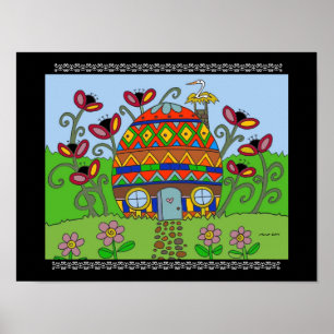 Opslag in een Pysanka House Poster