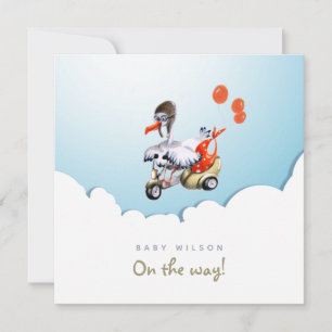 Opslag op scooter Funny Gender Neutrale Zwangersch Aankondiging