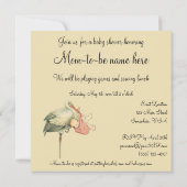 Opslag Roze Baby shower Uitnodiging (Achterkant)