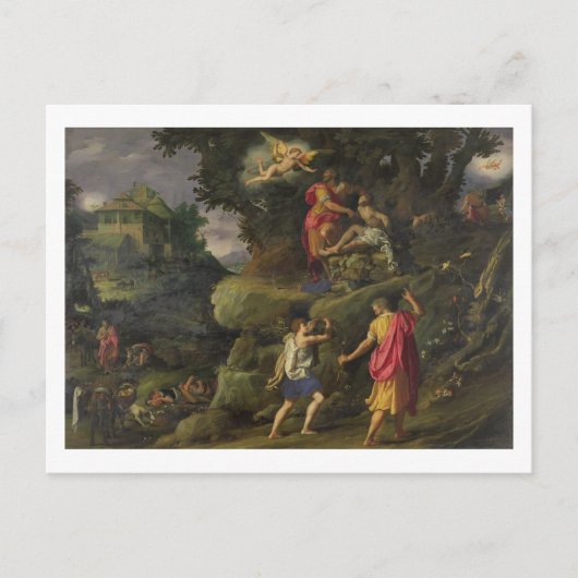 Opslag van Isaac, 1601 (olie op het paneel) Briefkaart (Voorkant)