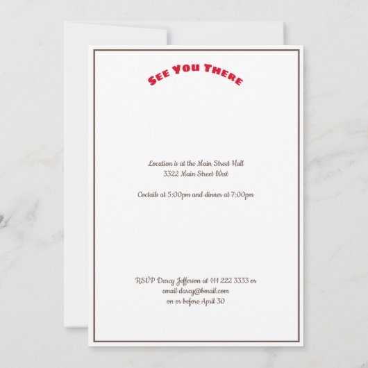 Opslagdatum van de oude Homestead-uitnodiging van  Save The Date (Achterkant)