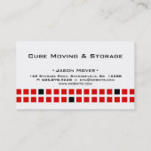 Opslagdoos: wit rood zwart (zwart) visitekaartje (Achterkant)