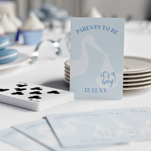 Opslagkaarten voor Blue Boy Baby shower Pokerkaarten