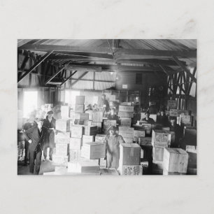 Opslagplaats voor illegale whiskey, 1920 briefkaart