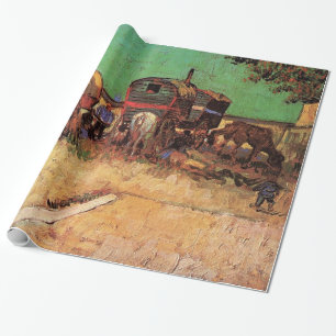Opsluiting van zigeuners met caravans, Van Gogh Cadeaupapier