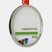 Opsplitsen Recycling-slogan Metalen Ornament (Rechts)