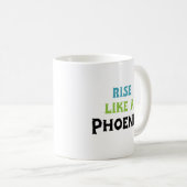 Opstaan als een Phoenix Koffiemok (Voorkant rechts)