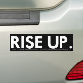 Opstaan. Bumpersticker (Op auto)