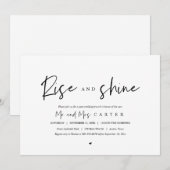 Opstaan en schijnen, na-huwelijksfeest kaart (Voorkant / Achterkant)