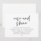 Opstaan en Shijnen, uitnodiging voor na-huwelijksf (Voorkant / Achterkant)