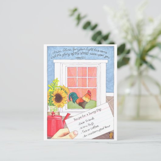 Opstaan, glans Inspirerend Briefkaart (Staand voorkant)