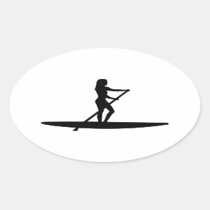 Opstaan met paddmeisje ovale sticker