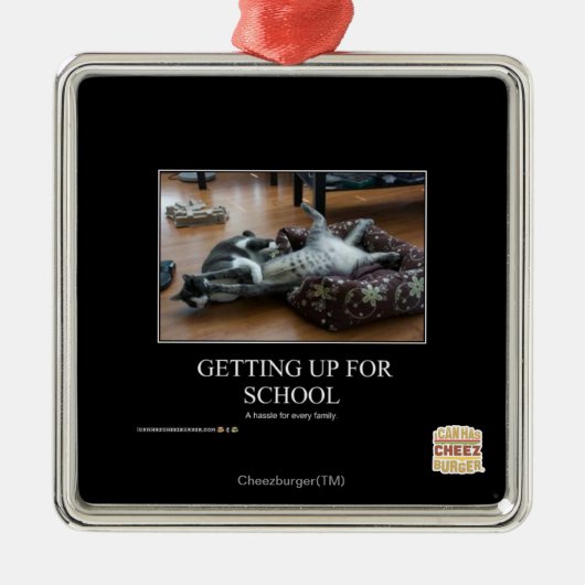 Opstaan op school metalen ornament (Voorkant)