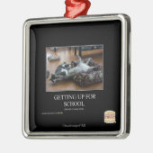 Opstaan op school metalen ornament (Links)