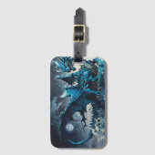 Opstaan uit de Oceans-Dragon Artwork Bagagelabel (Voorkant (verticaal))