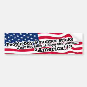 Opstaan voor Amerika! Wees een Amerikaan! Bumpersticker