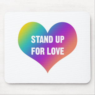Opstaan voor liefde (regenboogkunst) muismat