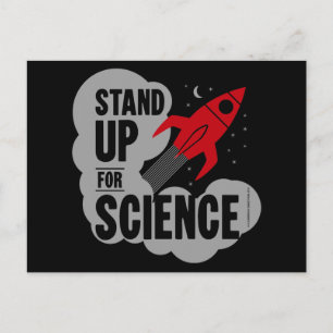 Opstaan voor wetenschappelijke raket briefkaart