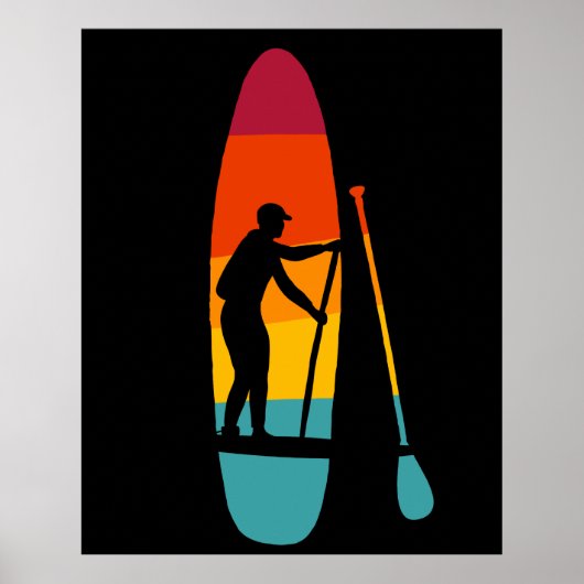 Opstand-opladenkaart SUP Paddle Boarding Graphic Poster (Voorkant)