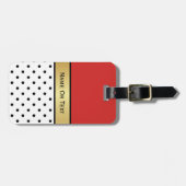 Opstand uit rode zwarte rode zwarte poolpunts bagagelabel (Voorkant horizontaal)