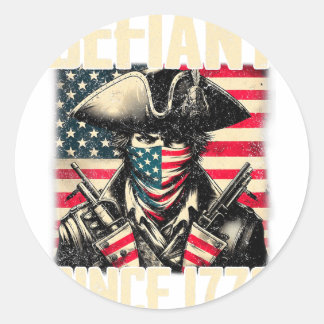 Opstandig sinds 1776 bijpassende familie ronde sticker