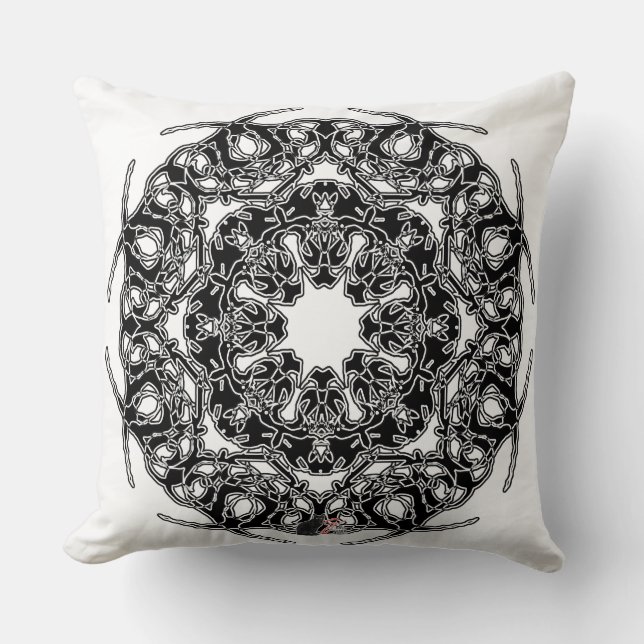 Opstandige Octa Glyph Pillow Kussen (Voorkant)