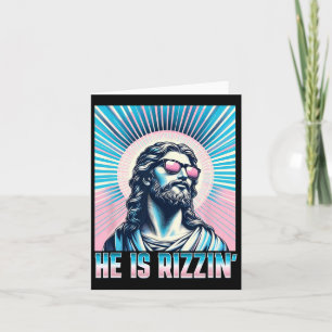 Opstanding Grappig Pasen Rizz Zonnestralen Hij is  Kaart