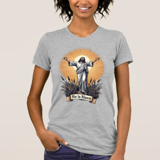Opstanding Jezus Vintage Gravure Geloof Shirt (