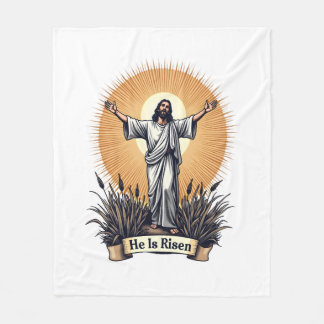 Opstanding Jezus Vintage Gravure T-Shirt geloof ( Fleece Deken