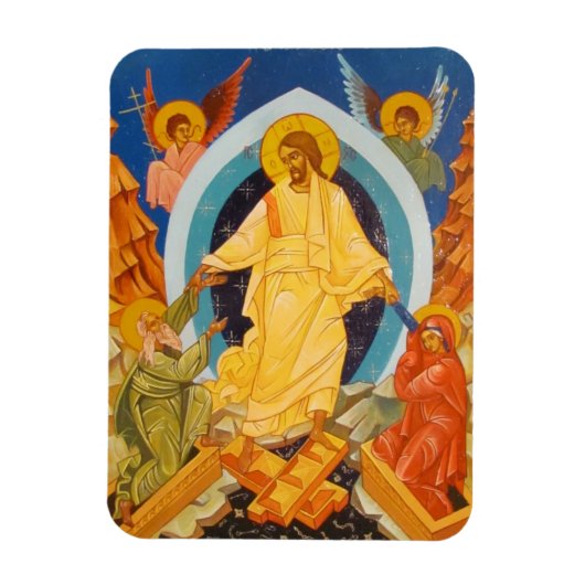 Opstanding orthodoxe icoon magneet (Verticaal)