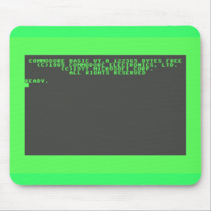 Opstartscherm voor Commodore 128 Muismat