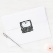 Opsteller van het boek Student Vierkante Sticker (Envelop)