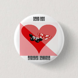 Opstijgen zonder vallende hart Valentijnsdag Ronde Button 3,2 Cm