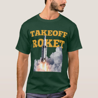 Opstijgende raket grappig t-shirt