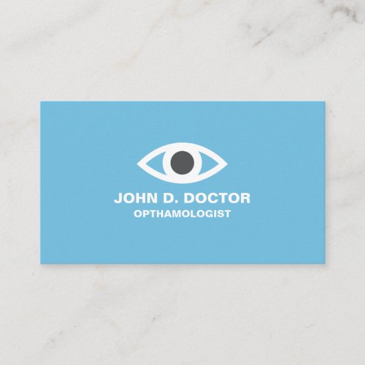 Opthamologue ou carte de visite bleu optométriste (Devant)