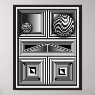 Optica via vormen poster