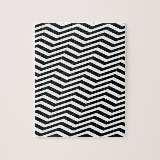 Optical Illusion Black White Chevron Patterns Cool Legpuzzel (Verticaal)