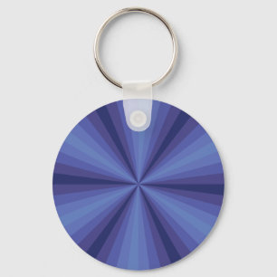 Optical Illusion Blue Sleutelhanger