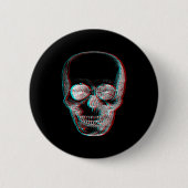 Optical Illusion Halloween Skeleton Skull Ronde Button 5,7 Cm (Voorkant)