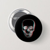 Optical Illusion Halloween Skeleton Skull Ronde Button 5,7 Cm (Voorkant /achterkant)